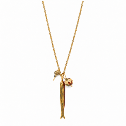 Long Fish Pendant Necklace - N2-2656