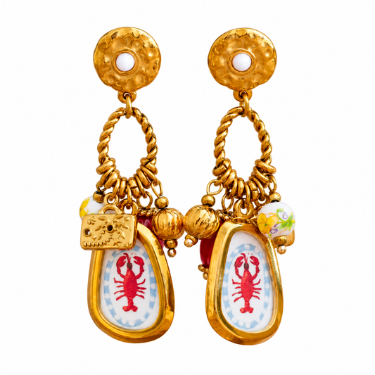 Sample Sale Item - Lobster Beach Earrings - SS11