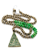 Load image into Gallery viewer, Buddha Necklace 5 - Pyrite Mix
