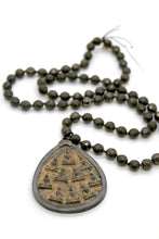 Load image into Gallery viewer, Buddha Necklace 8 - Faceted Pyrite
