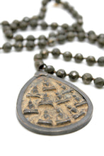 Load image into Gallery viewer, Buddha Necklace 8 - Faceted Pyrite

