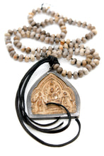 Load image into Gallery viewer, Buddha Necklace 13 - Silver Leaf Jasper
