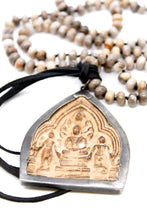 Load image into Gallery viewer, Buddha Necklace 13 - Silver Leaf Jasper
