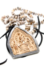 Load image into Gallery viewer, Buddha Necklace 13 - Silver Leaf Jasper
