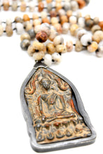 Load image into Gallery viewer, Buddha Necklace 17 - Faceted Crazy Lace Agate

