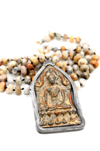Load image into Gallery viewer, Buddha Necklace 17 - Faceted Crazy Lace Agate
