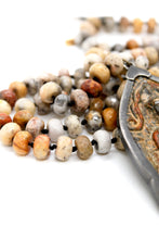 Load image into Gallery viewer, Buddha Necklace 17 - Faceted Crazy Lace Agate
