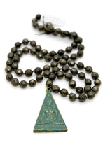 Load image into Gallery viewer, Buddha Necklace 22 - Faceted Pyrite
