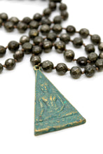 Load image into Gallery viewer, Buddha Necklace 22 - Faceted Pyrite
