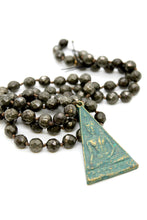 Load image into Gallery viewer, Buddha Necklace 22 - Faceted Pyrite
