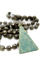 Load image into Gallery viewer, Buddha Necklace 22 - Faceted Pyrite
