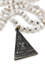 Load image into Gallery viewer, Buddha Necklace 25 - Faceted White Agate
