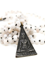 Load image into Gallery viewer, Buddha Necklace 25 - Faceted White Agate
