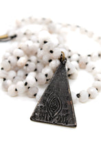 Load image into Gallery viewer, Buddha Necklace 25 - Faceted White Agate
