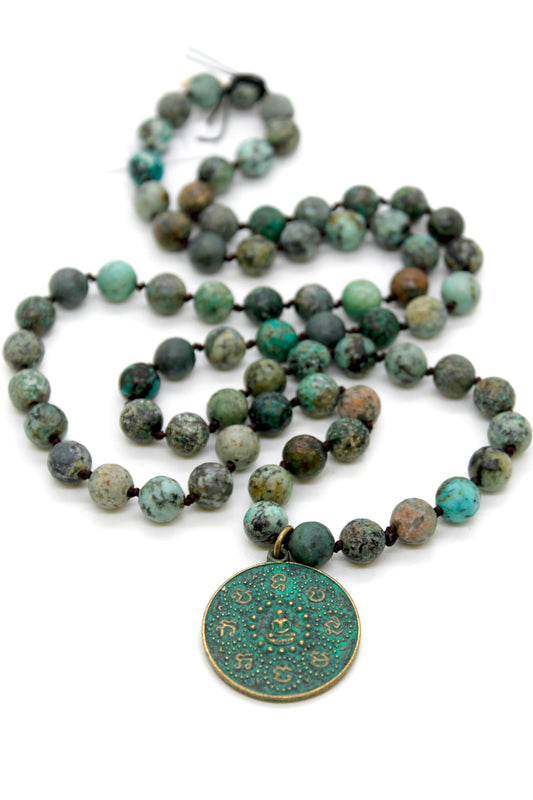 Buddha Necklace 31 - African Turquoise