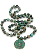 Load image into Gallery viewer, Buddha Necklace 31 - African Turquoise
