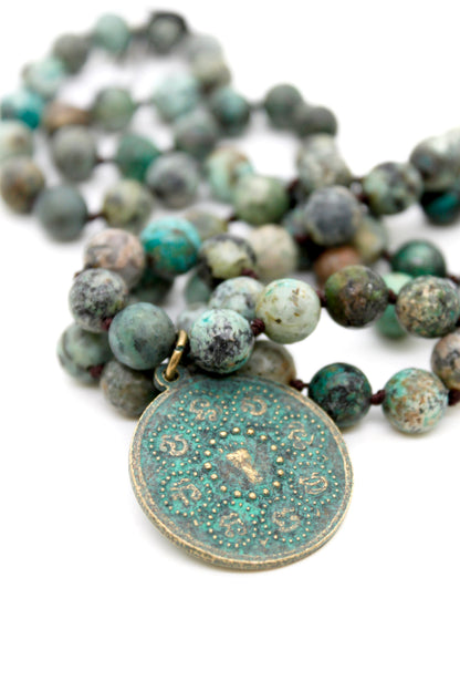 Buddha Necklace 31 - African Turquoise