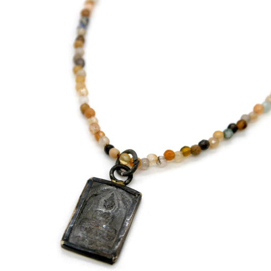 Buddha Necklace 32 - Mixed Stones