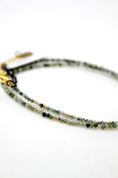 Buddha Necklace 36 - Green Agate