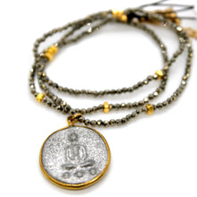 Load image into Gallery viewer, Buddha Necklace 39 - Pyrite

