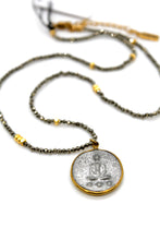 Load image into Gallery viewer, Buddha Necklace 39 - Pyrite
