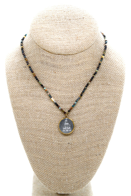Buddha Necklace 42 - African Turquoise