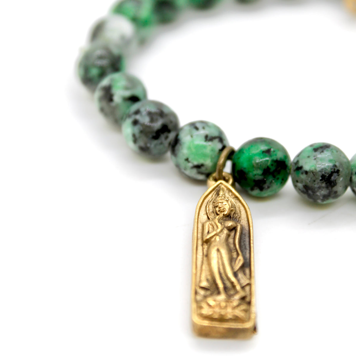 Buddha Bracelet 4 - Moss Agate