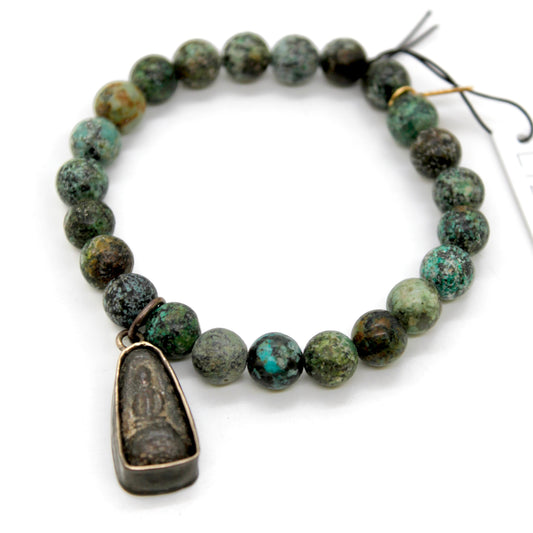 Buddha Bracelet 5 - African Turquoise