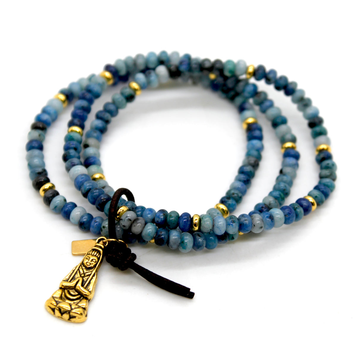 Buddha Bracelet 10 - Jasper Rondelle Beads
