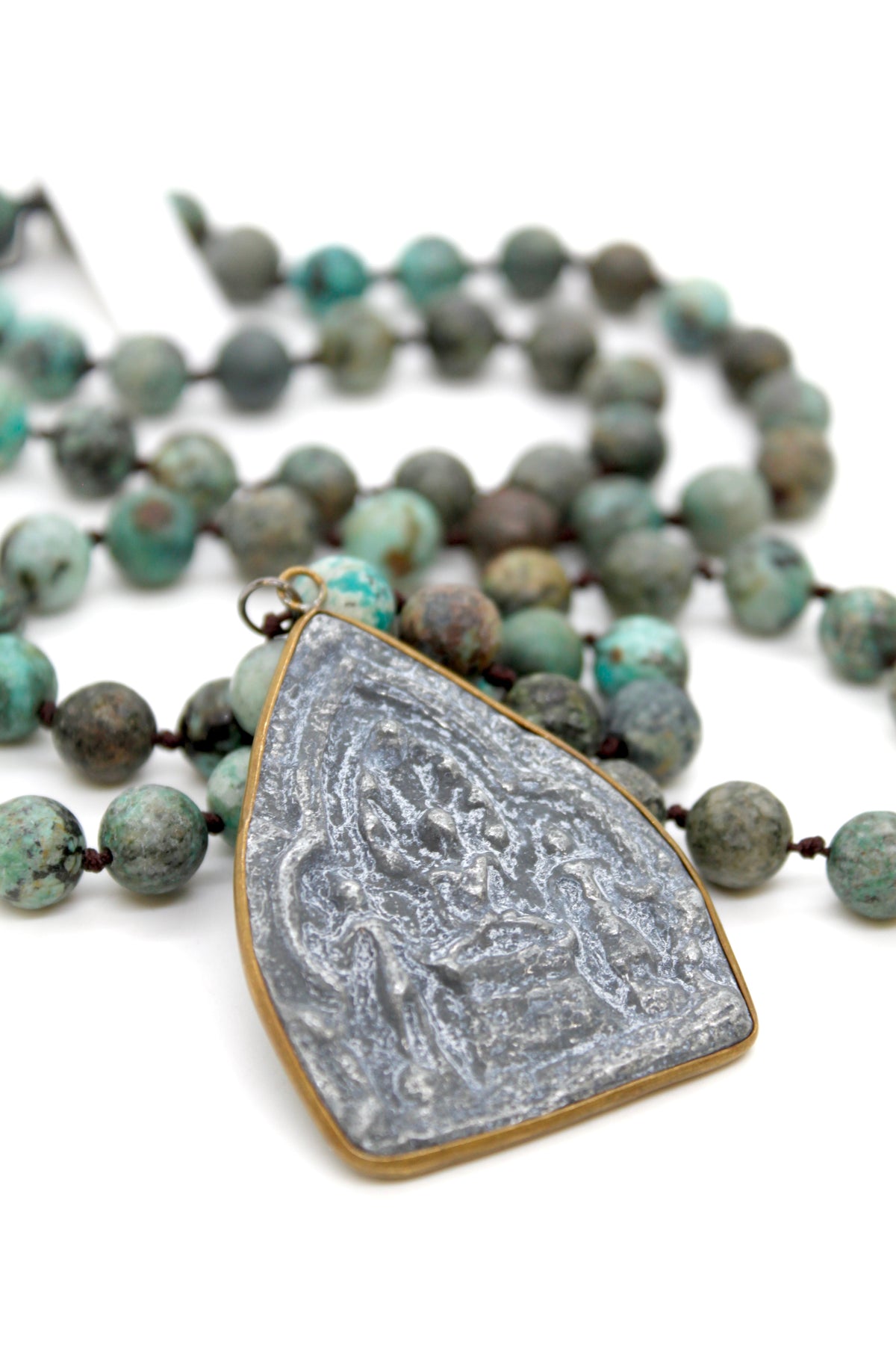 Buddha Necklace 44 - African Turquoise
