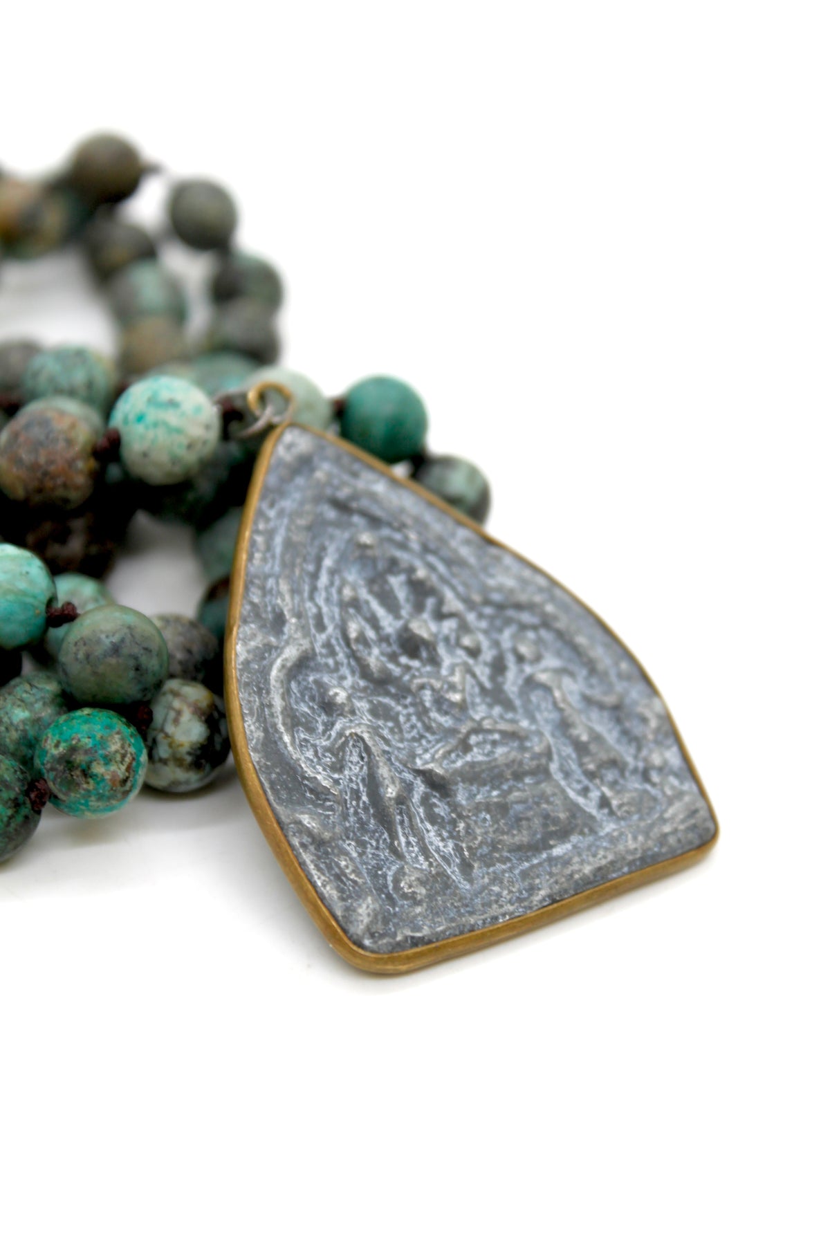 Buddha Necklace 44 - African Turquoise