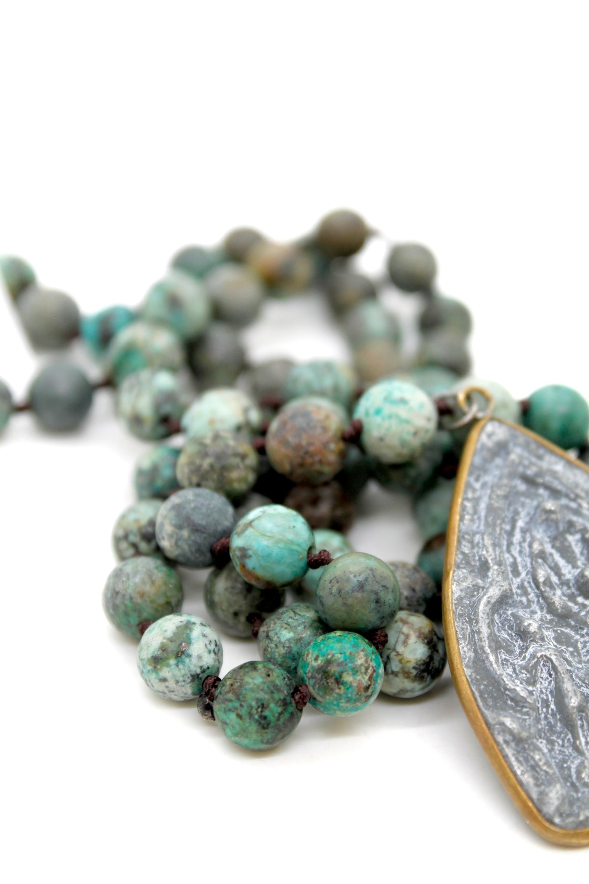 Buddha Necklace 44 - African Turquoise