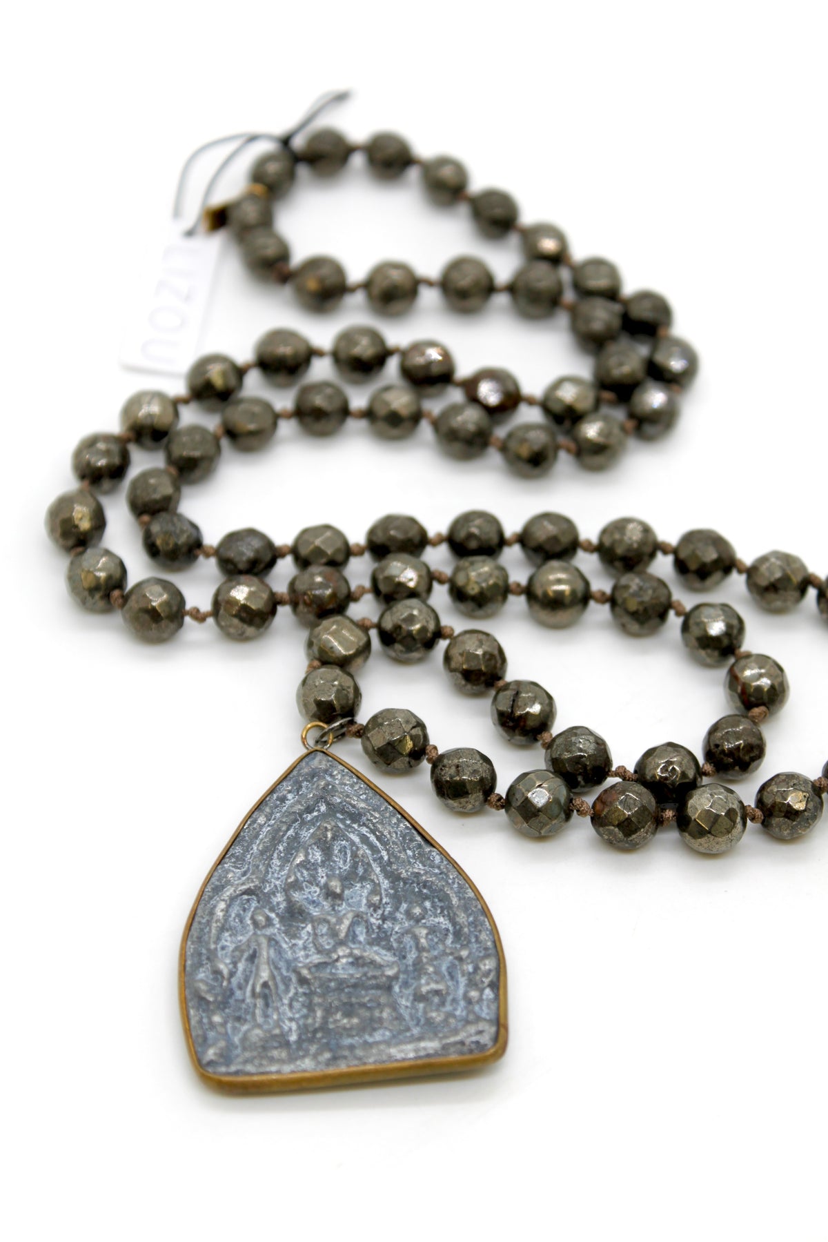 Buddha Necklace 45 - Pyrite