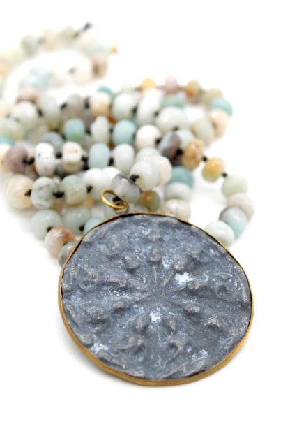 Buddha Necklace 46 - Amazonite