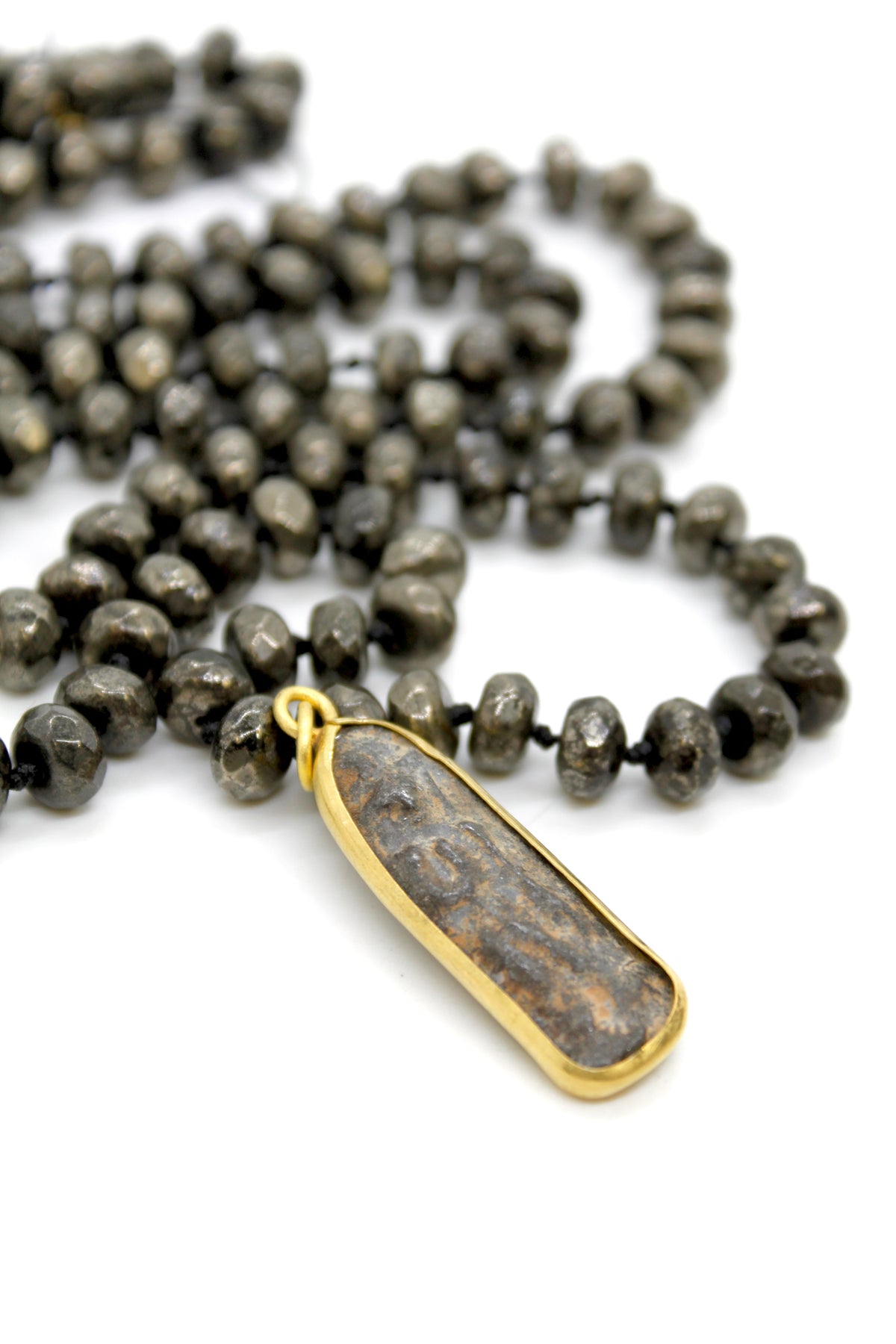Buddha Necklace 51 - Pyrite