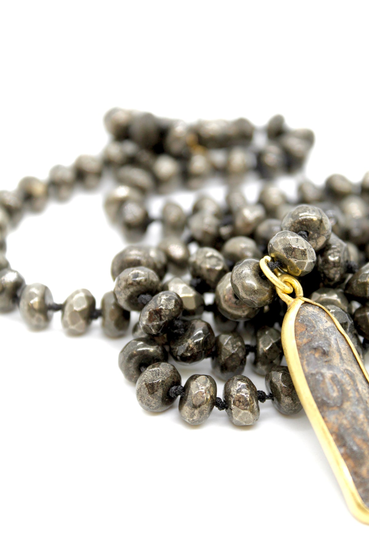 Buddha Necklace 51 - Pyrite