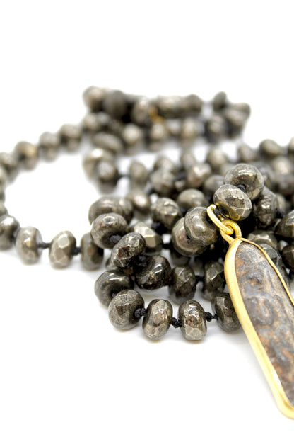 Buddha Necklace 51 - Pyrite