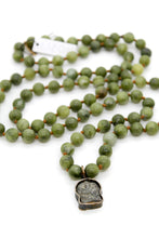 Load image into Gallery viewer, Buddha Necklace 53 - Green Agate
