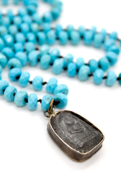 Buddha Necklace 55 - Turquoise