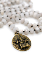 Load image into Gallery viewer, Buddha Necklace 56 - White Lace Agate
