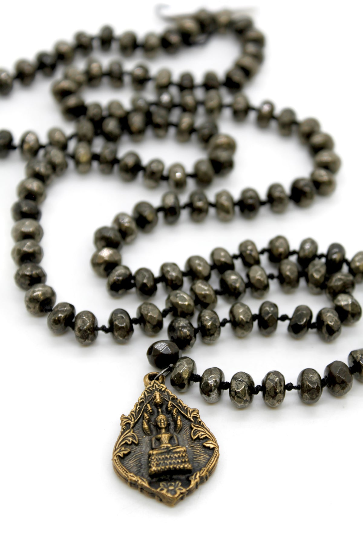 Buddha Necklace 57 - Pyrite