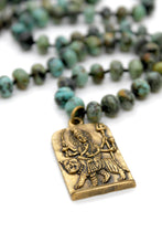 Load image into Gallery viewer, Buddha Necklace 58 - African Turquoise
