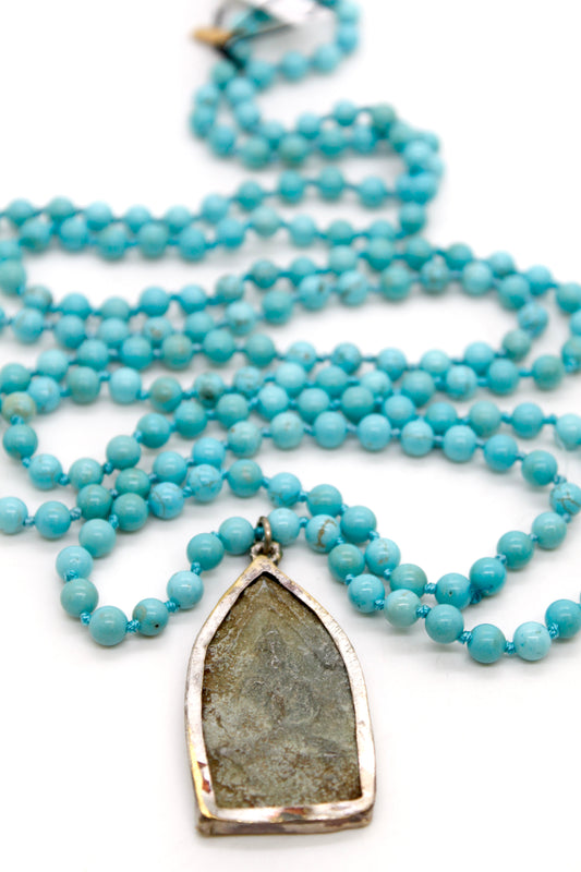 Buddha Necklace 63 - Turquoise