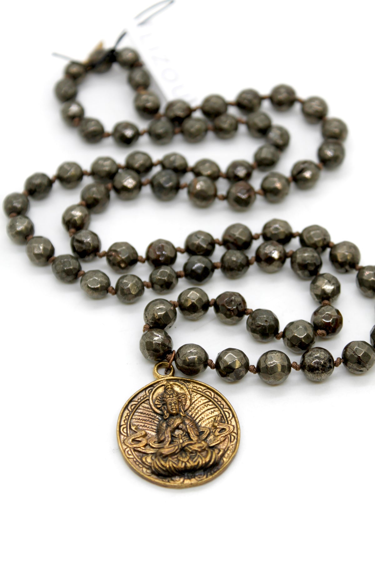 Buddha Necklace 64 - Pyrite