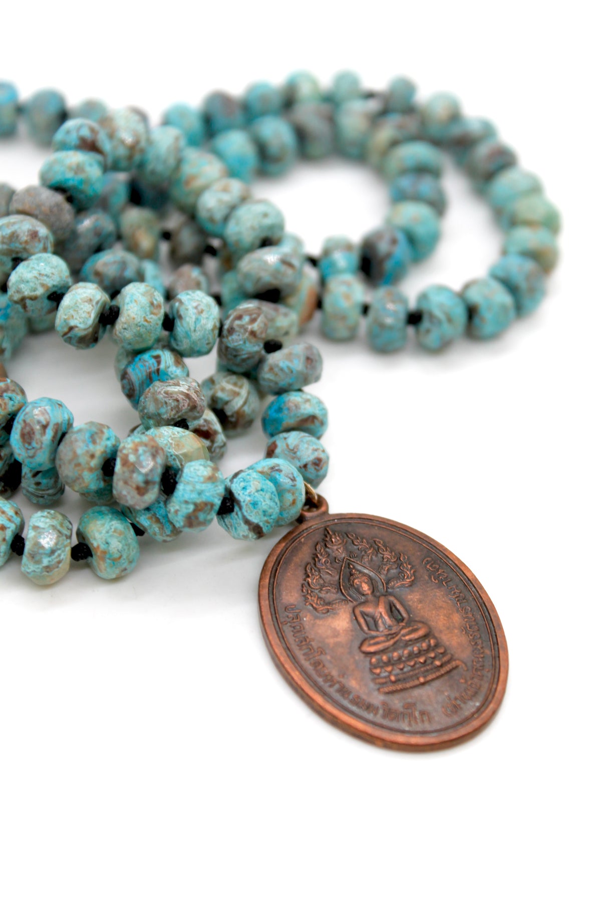 Buddha Necklace 67 - Ocean Jasper