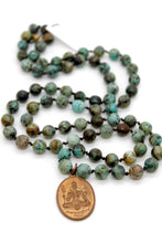 Load image into Gallery viewer, Buddha Necklace 68 - African Turquoise
