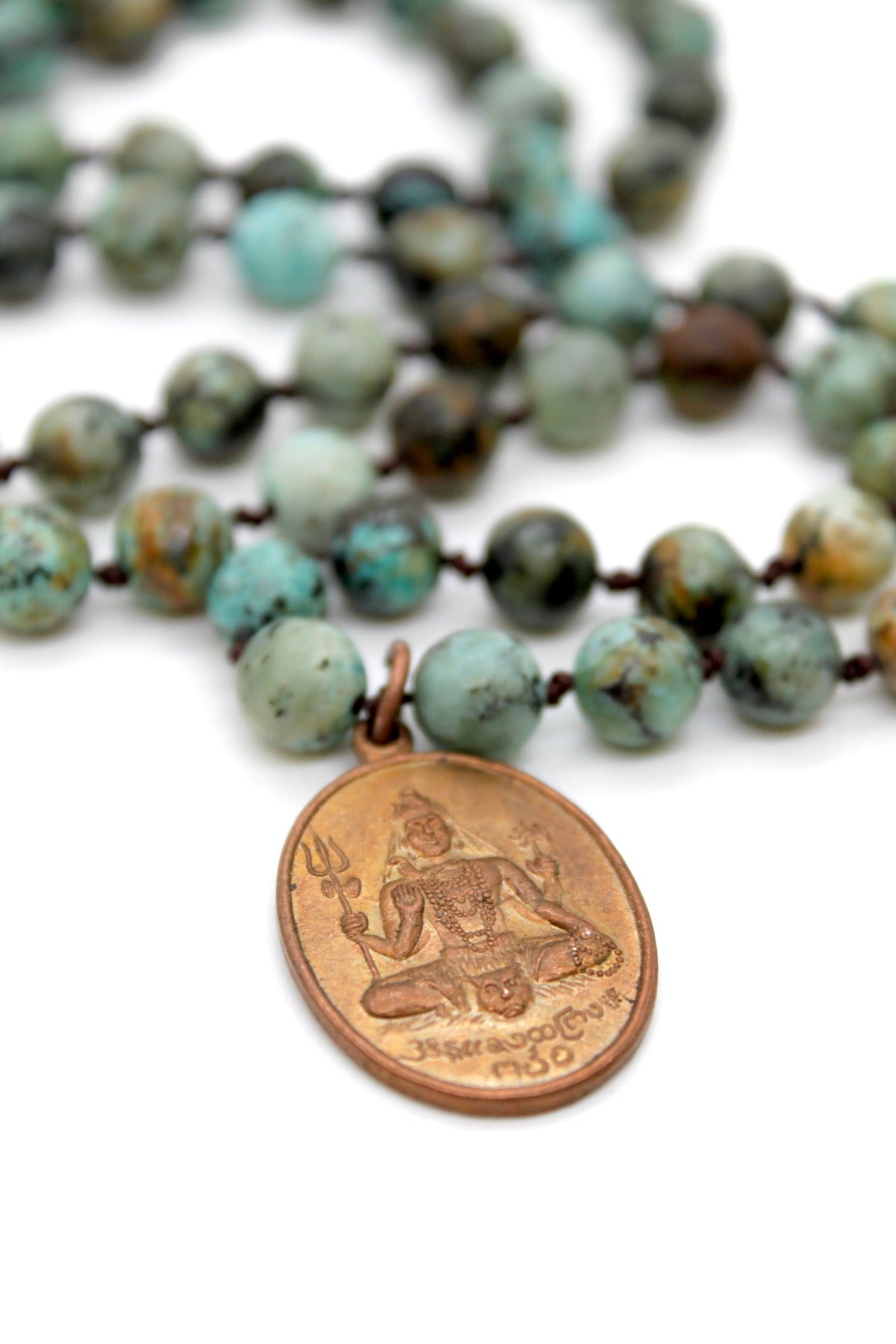 Buddha Necklace 68 - African Turquoise