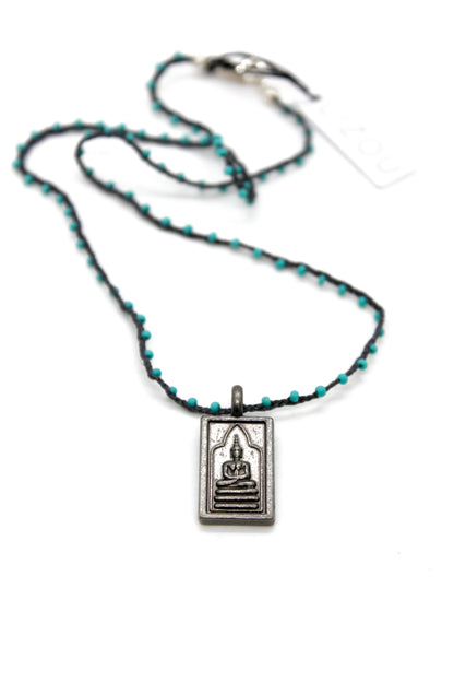 Buddha Necklace 73 - Crochet Style