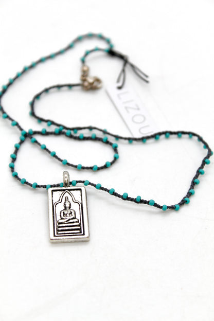 Buddha Necklace 75 - Crochet Style
