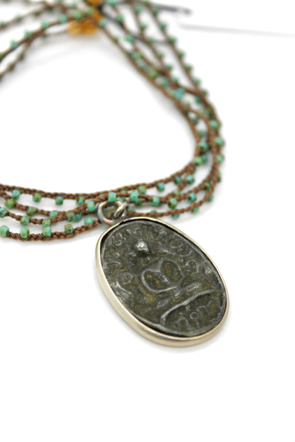 Buddha Necklace 76 - Crochet Style